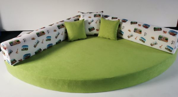 Kuschelecke Zootiere /Grundfarbe grün