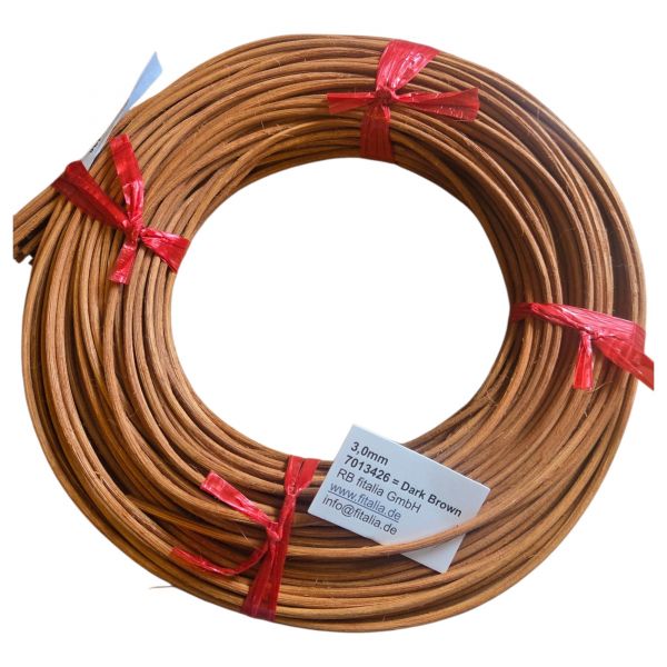 fitalia 3.0mm Peddigrohr, Farbe hellbraun, gerollt 250g;